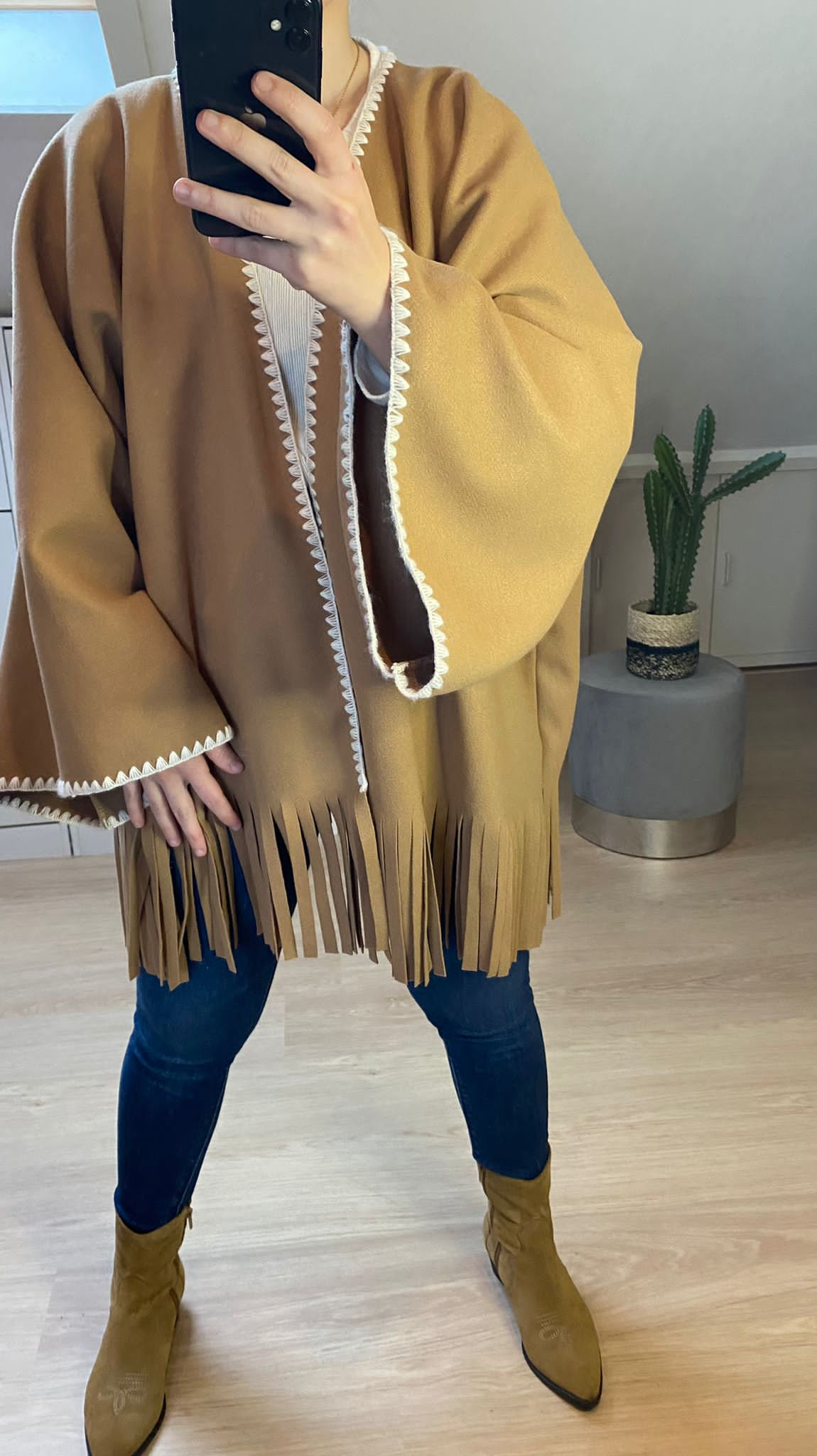 Indian look vest - Camel